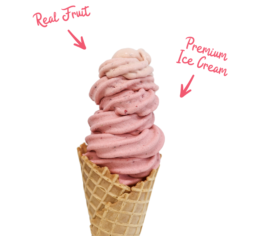 New Zealand style real fruit ice cream
